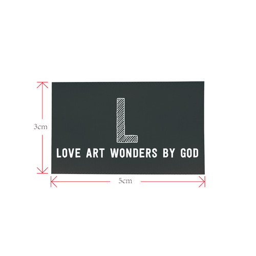 love art wonders Private Brand Tag on Shoes Tongue  (5cm X 3cm)
