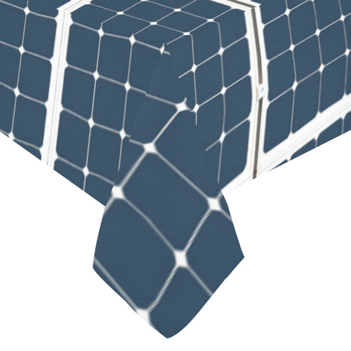 Solar Technology Power Panel Battery Sun Energy Cotton Linen Tablecloth 60"x120"