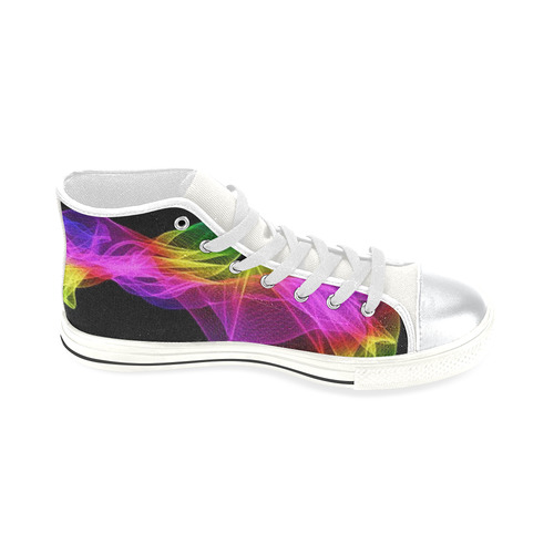 DAZZLING HIGH TOP MENS High Top Canvas Shoes for Kid (Model 017)