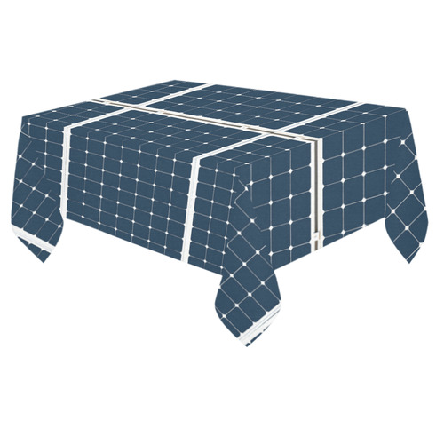Solar Technology Power Panel Battery Sun Energy Cotton Linen Tablecloth 60"x 84"