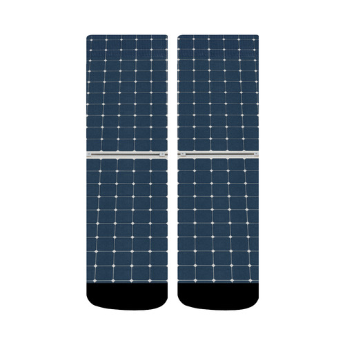 Solar Technology Power Panel Battery Energy Cell Crew Socks
