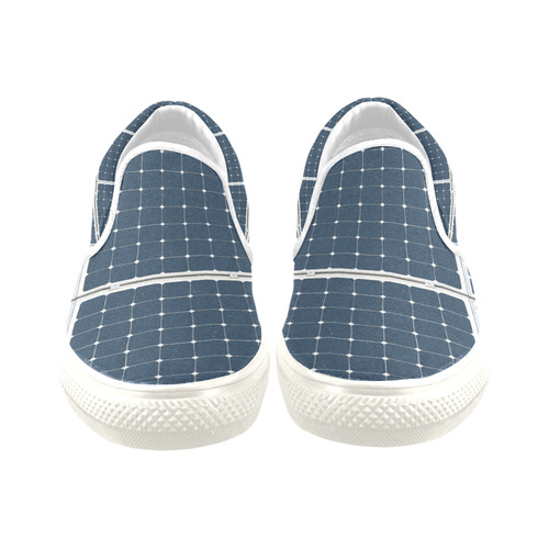 Solar Technology Power Panel Battery Energy Cell Slip-on Canvas Shoes for Kid (Model 019)