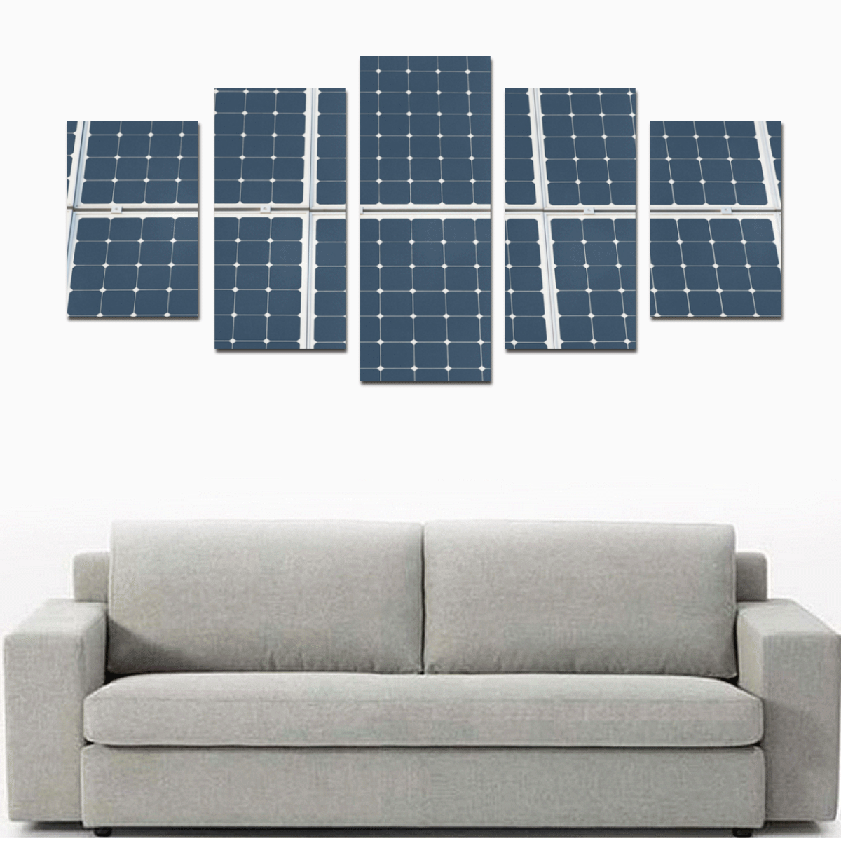 Solar Technology Power Panel Battery Photovoltaic Canvas Print Sets D (No Frame)
