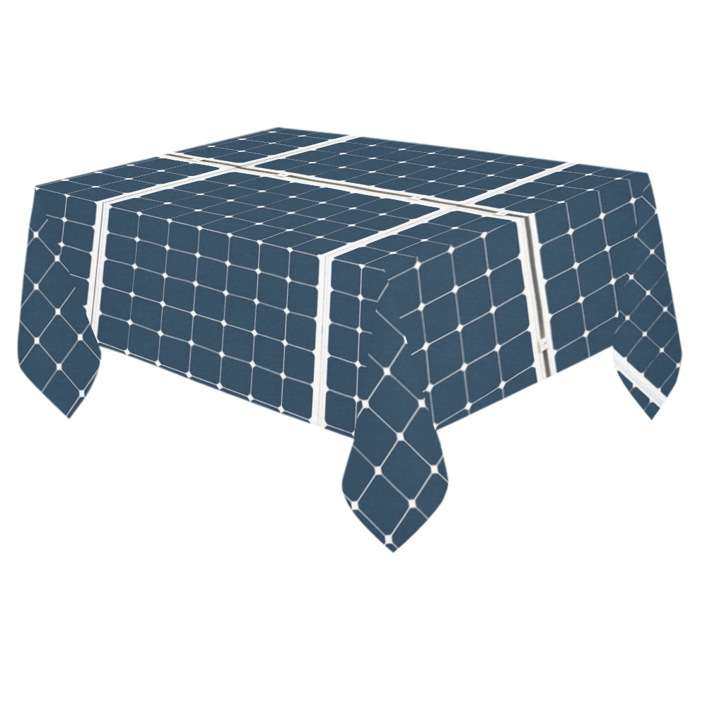 Solar Technology Power Panel Battery Sun Energy Cotton Linen Tablecloth 60"x 84"