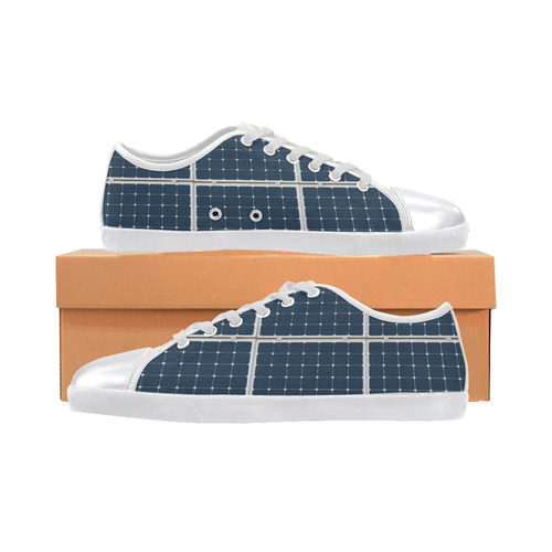 Solar Technology Power Panel Battery Photovoltaic Canvas Shoes for Women/Large Size (Model 016)