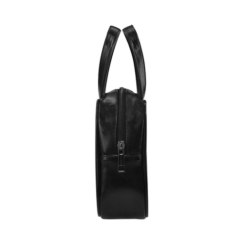 Nautical Splash Leather Top Handle Handbag (Model 1662)