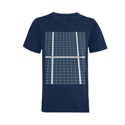Solar Technology Power Panel Battery Energy Cell Men's V-Neck T-shirt  Big Size(USA Size) (Model T10)