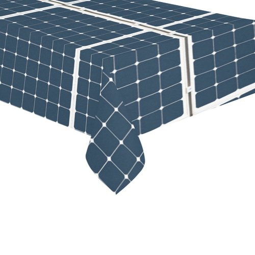 Solar Technology Power Panel Battery Sun Energy Cotton Linen Tablecloth 60"x 104"