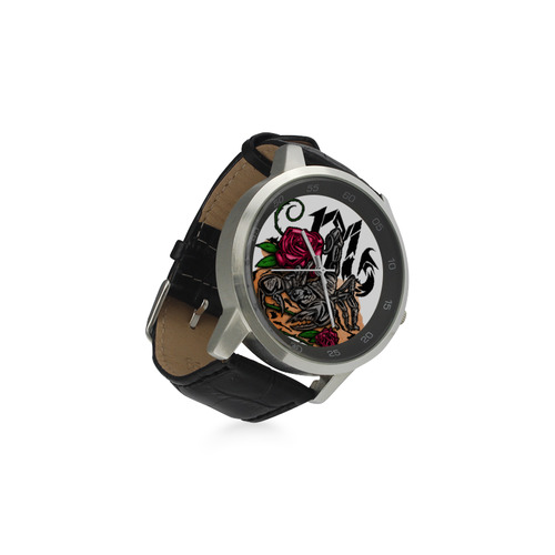 Zodiac - Scorpio Unisex Stainless Steel Leather Strap Watch(Model 202)