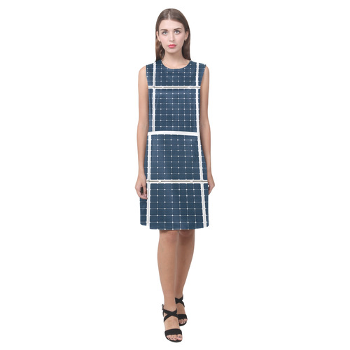 Solar Technology Power Panel Battery Cell Energy Eos Women's Sleeveless Dress (Model D01)