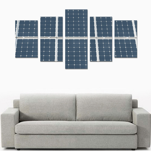 Solar Technology Power Panel Battery Photovoltaic Canvas Print Sets C (No Frame)