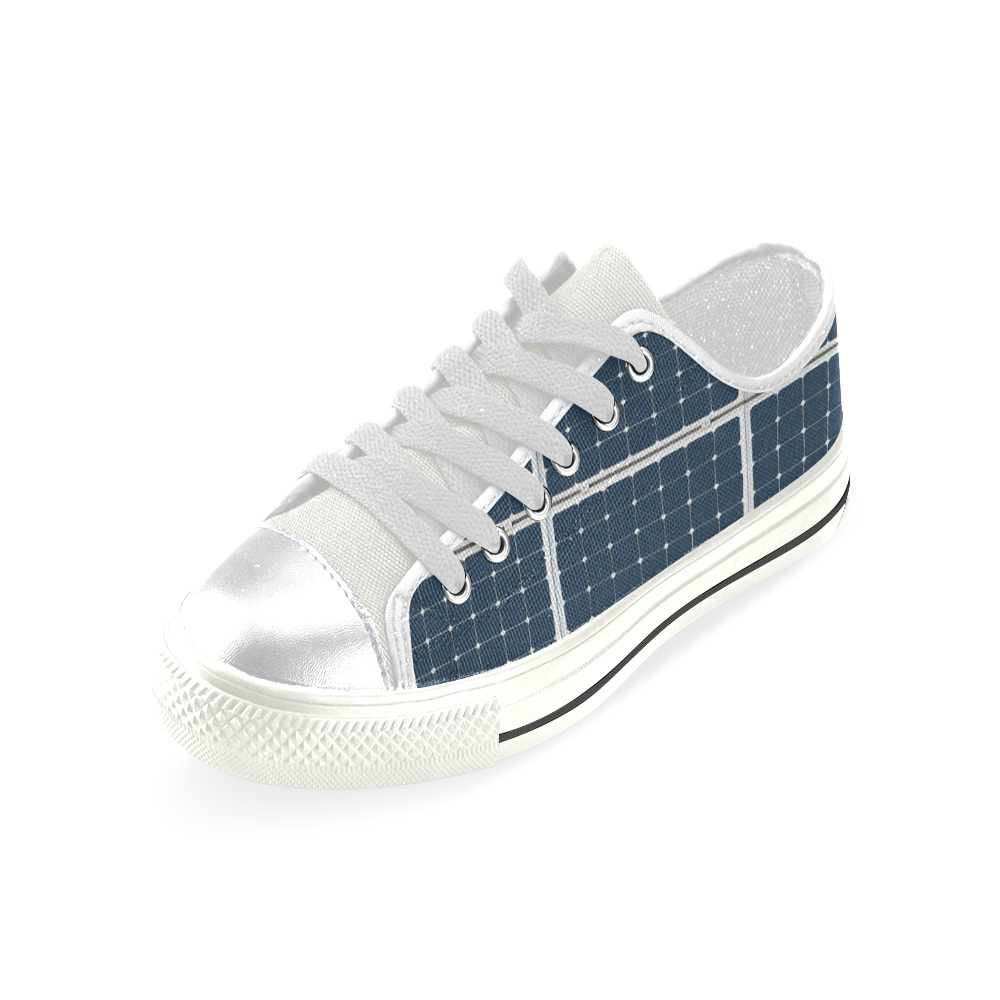 Solar Technology Power Panel Battery Photovoltaic Women's Classic Canvas Shoes (Model 018)