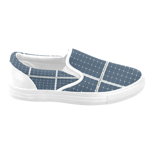 Solar Technology Power Panel Battery Photovoltaic Slip-on Canvas Shoes for Men/Large Size (Model 019)