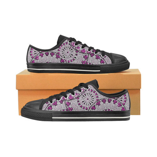 PATTERN PINK ABSTRACT Women's Classic Canvas Shoes (Model 018)