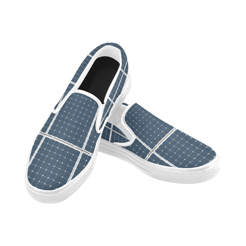 Solar Technology Power Panel Battery Photovoltaic Men's Slip-on Canvas Shoes (Model 019)