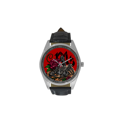 Zodiac - Scorpio Men's Casual Leather Strap Watch(Model 211)