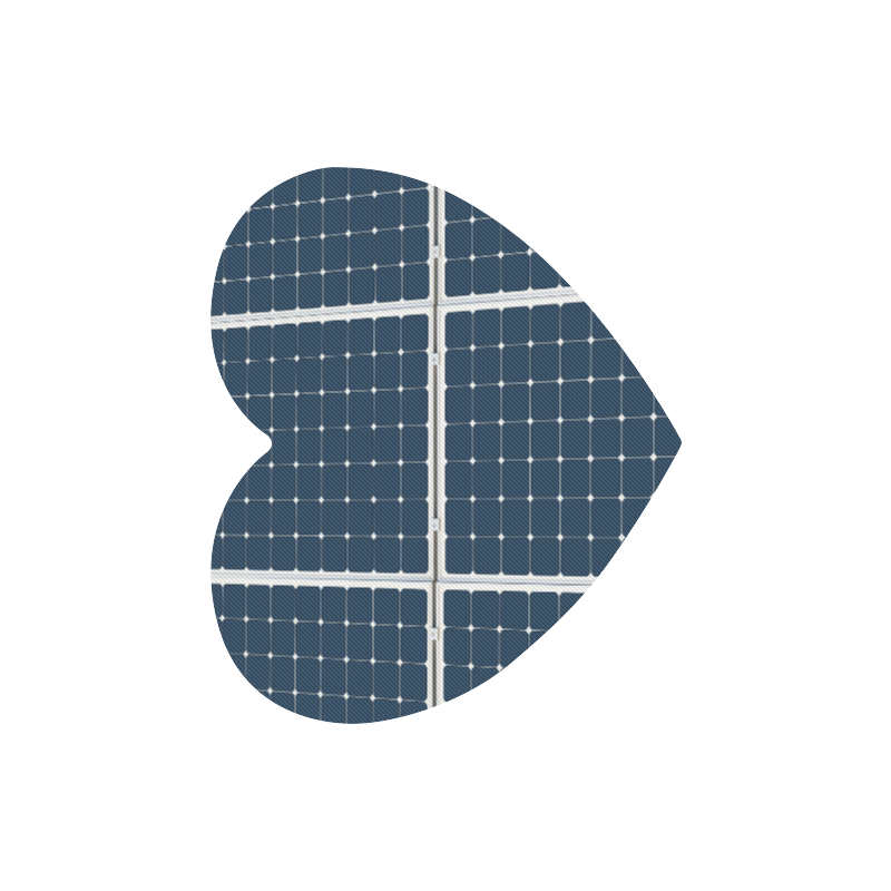 Solar Technology Power Panel Battery Energy Cell Heart-shaped Mousepad