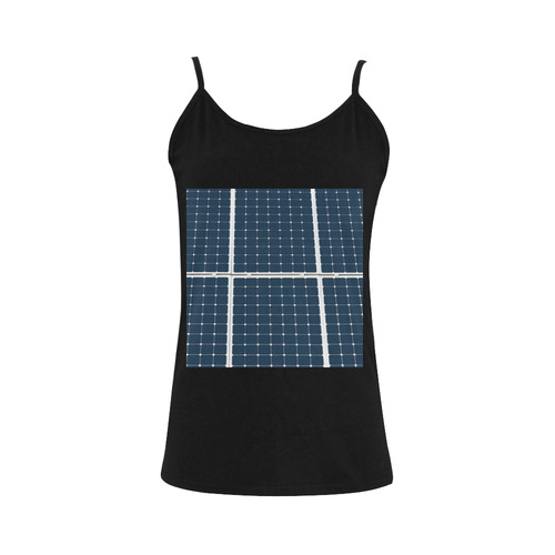 Solar Technology Power Panel Battery Sun Energy Women's Spaghetti Top (USA Size) (Model T34)