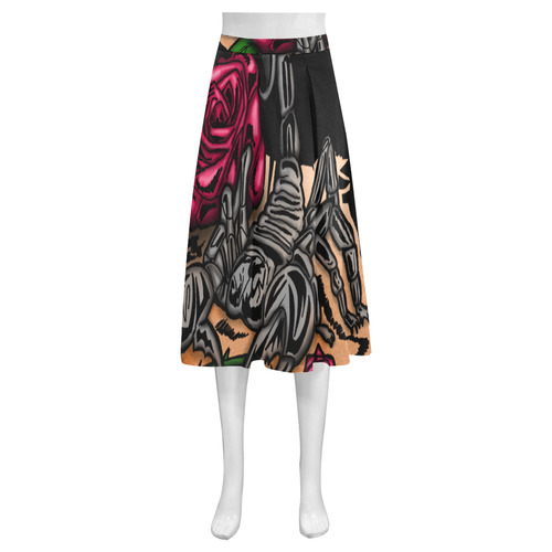 Zodiac - Scorpio Mnemosyne Women's Crepe Skirt (Model D16)