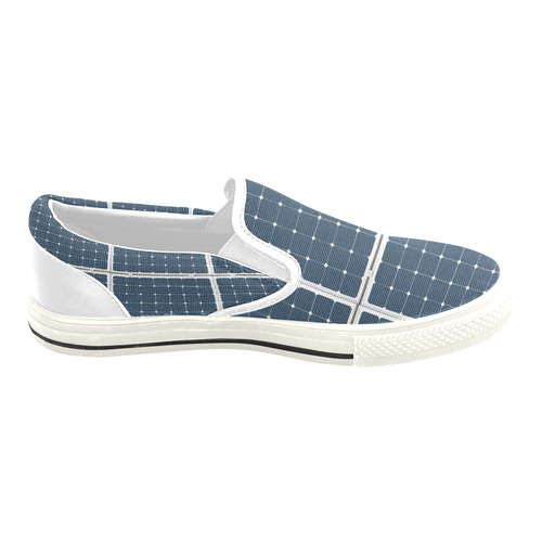 Solar Technology Power Panel Battery Energy Cell Slip-on Canvas Shoes for Kid (Model 019)