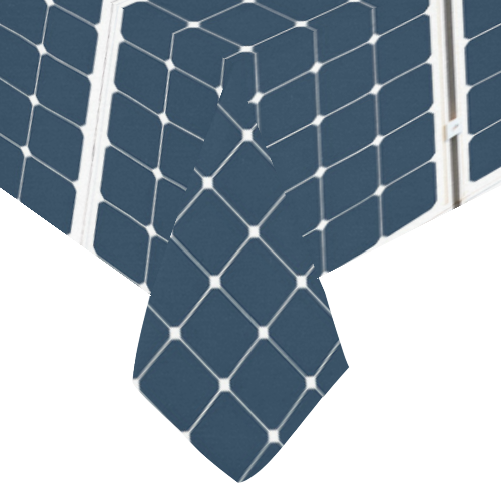 Solar Technology Power Panel Battery Sun Energy Cotton Linen Tablecloth 60"x 104"