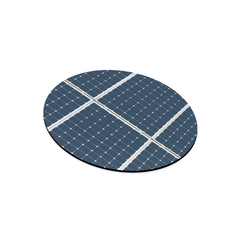 Solar Technology Power Panel Battery Energy Cell Round Mousepad