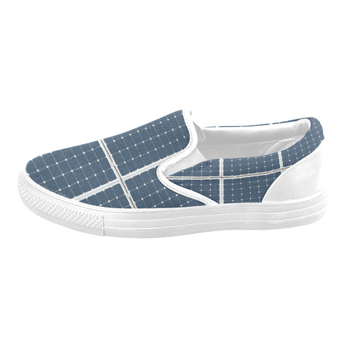 Solar Technology Power Panel Battery Photovoltaic Men's Unusual Slip-on Canvas Shoes (Model 019)