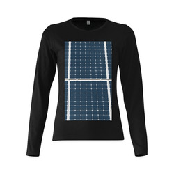 Solar Technology Power Panel Battery Sun Energy Sunny Women's T-shirt (long-sleeve) (Model T07)
