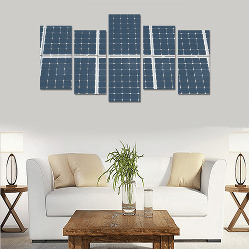 Solar Technology Power Panel Battery Photovoltaic Canvas Print Sets E (No Frame)