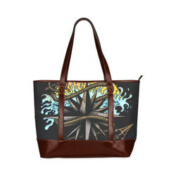 Nautical Splash Tote Handbag (Model 1642)