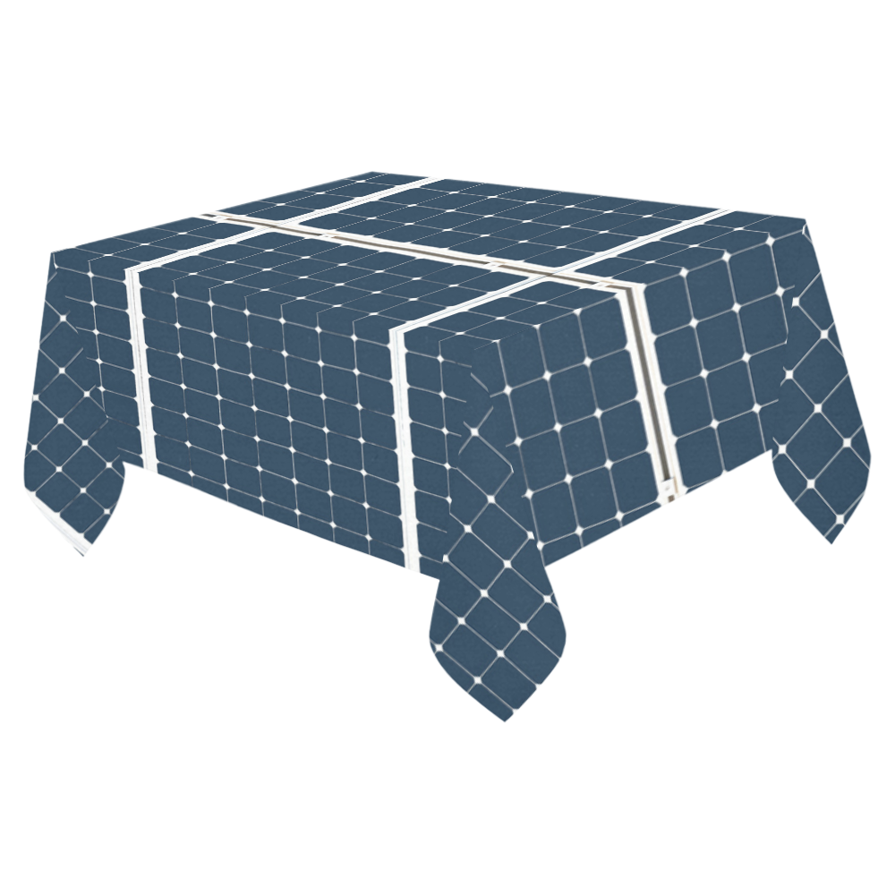 Solar Technology Power Panel Battery Sun Energy Cotton Linen Tablecloth 52"x 70"