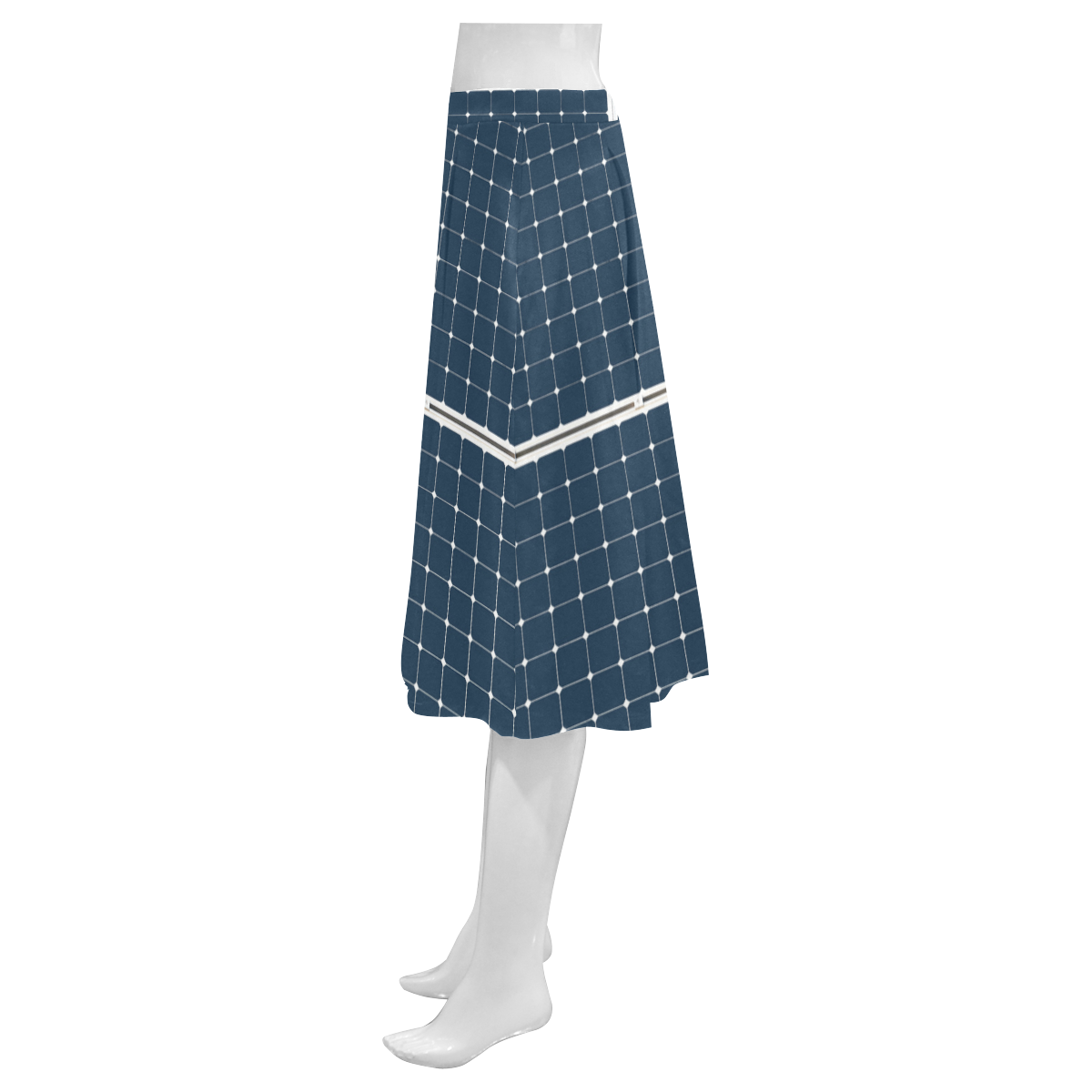 Solar Technology Power Panel Battery Sun Energy Mnemosyne Women's Crepe Skirt (Model D16)