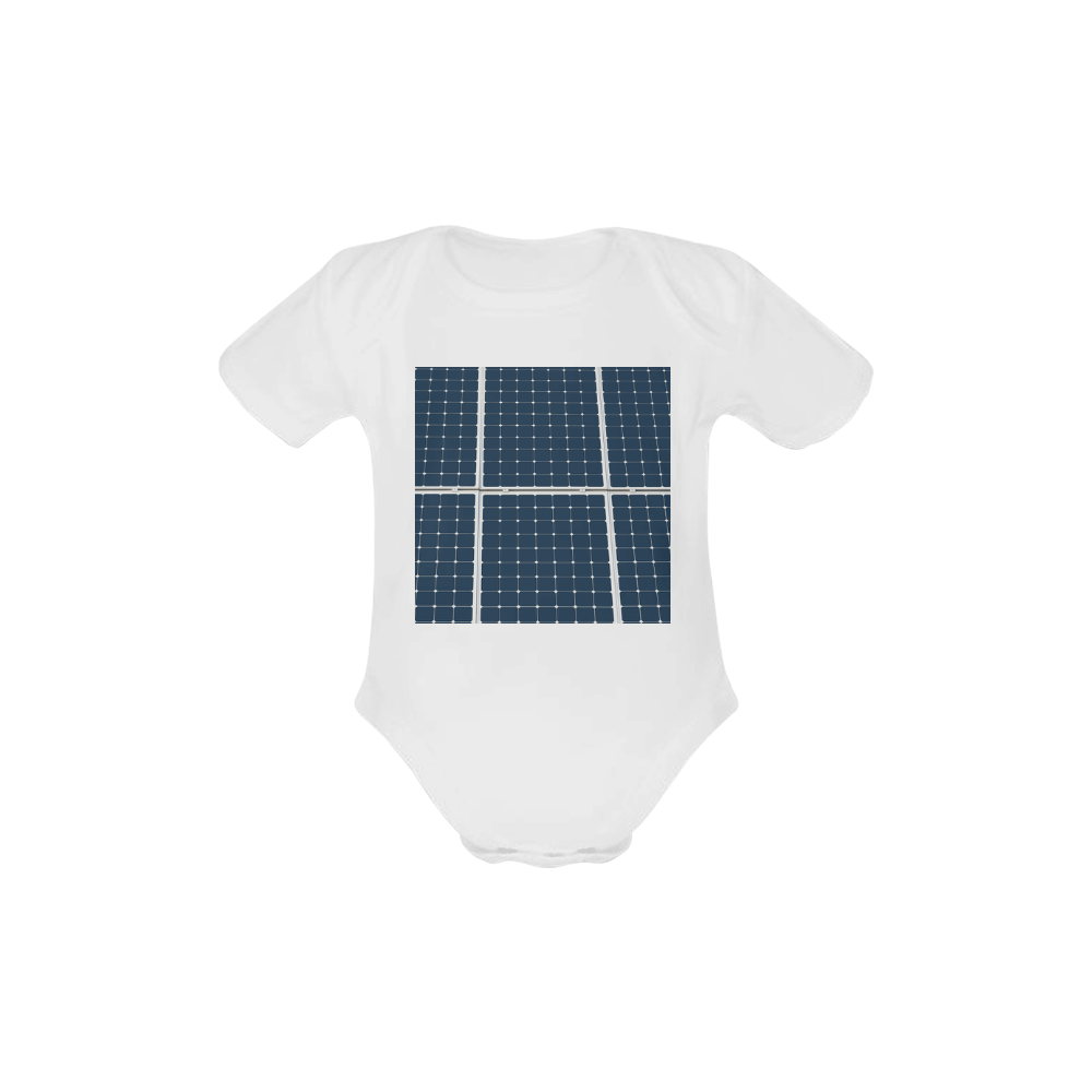 Solar Technology Power Panel Battery Photovoltaic Baby Powder Organic Short Sleeve One Piece (Model T28)