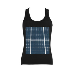 Solar Technology Power Panel Battery Sun Energy Women's Shoulder-Free Tank Top (Model T35)