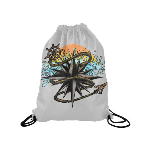 Nautical Splash Medium Drawstring Bag Model 1604 (Twin Sides) 13.8"(W) * 18.1"(H)