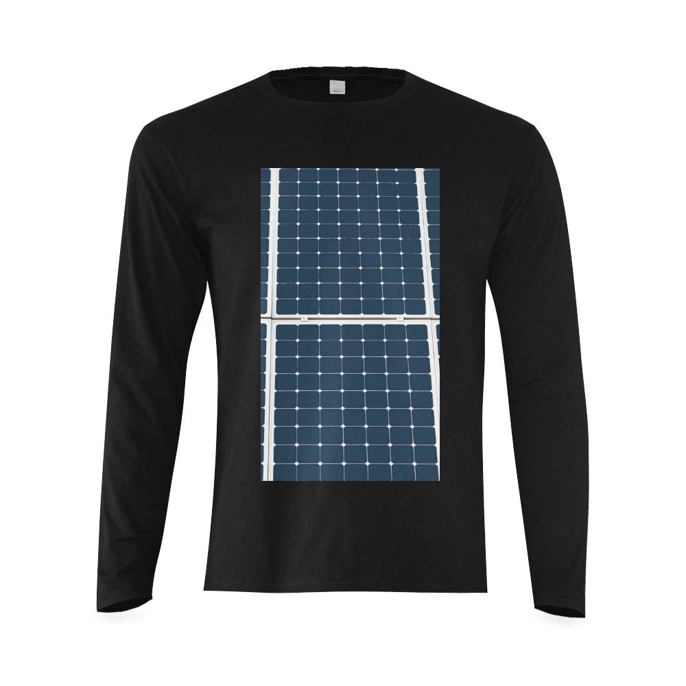 Solar Technology Power Panel Battery Sun Energy Sunny Men's T-shirt (long-sleeve) (Model T08)