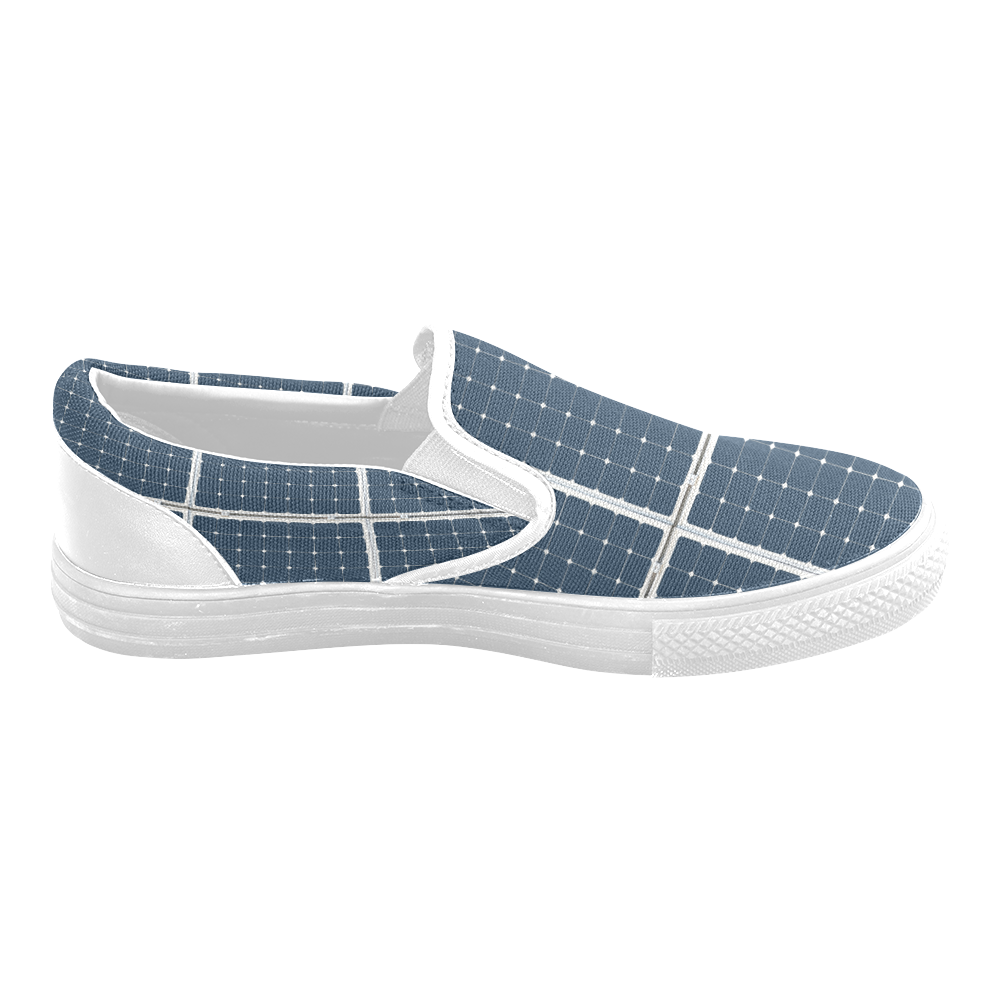 Solar Technology Power Panel Battery Photovoltaic Men's Slip-on Canvas Shoes (Model 019)