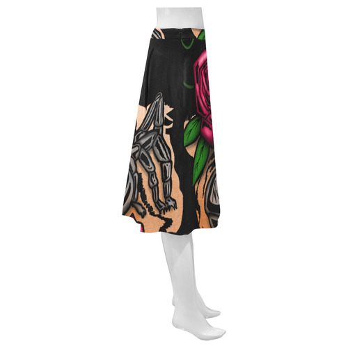 Zodiac - Scorpio Mnemosyne Women's Crepe Skirt (Model D16)