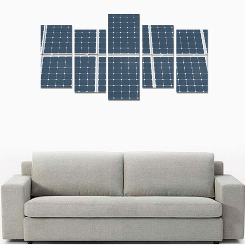 Solar Technology Power Panel Battery Photovoltaic Canvas Print Sets E (No Frame)