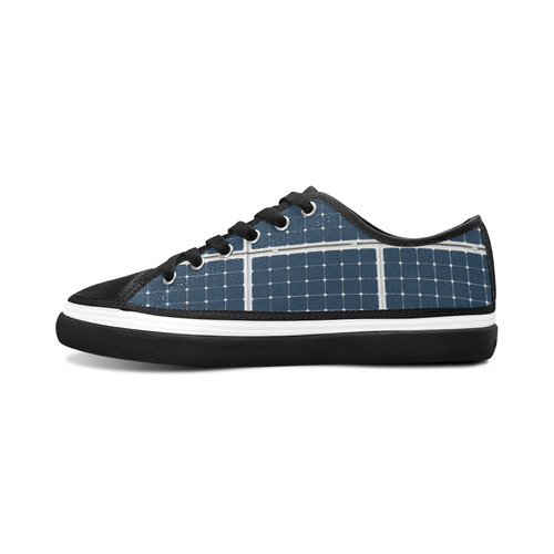 Solar Technology Power Panel Battery Photovoltaic Women's Canvas Zipper Shoes/Large Size (Model 001)