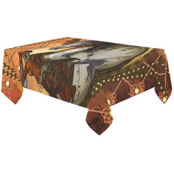 Steampunk, awesome steampunk horse Cotton Linen Tablecloth 60"x120"