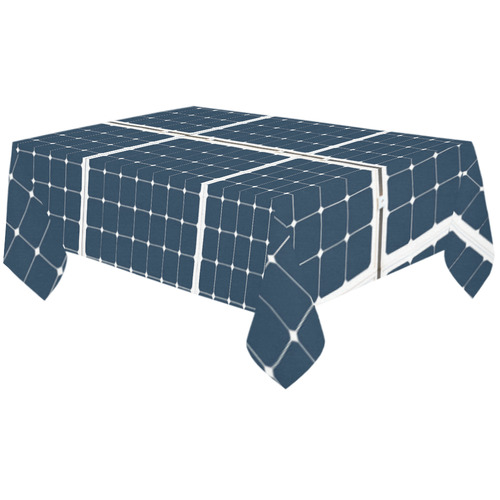 Solar Technology Power Panel Battery Sun Energy Cotton Linen Tablecloth 60"x120"