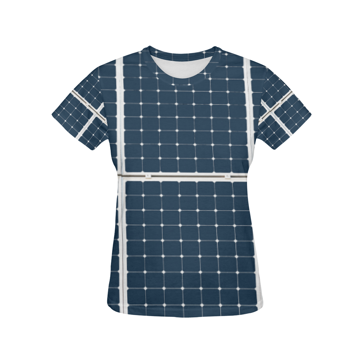 Solar Technology Power Panel Battery Cell Energy All Over Print T-Shirt for Women (USA Size) (Model T40)