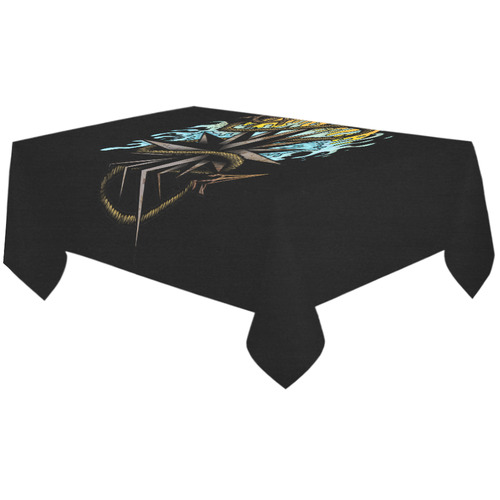 Nautical Splash Cotton Linen Tablecloth 60"x120"