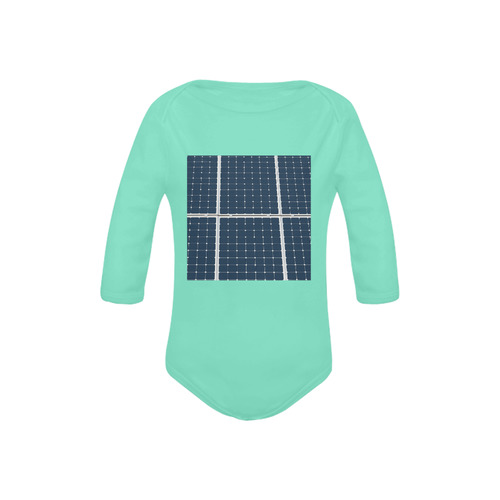 Solar Technology Power Panel Battery Energy Cell Baby Powder Organic Long Sleeve One Piece (Model T27)