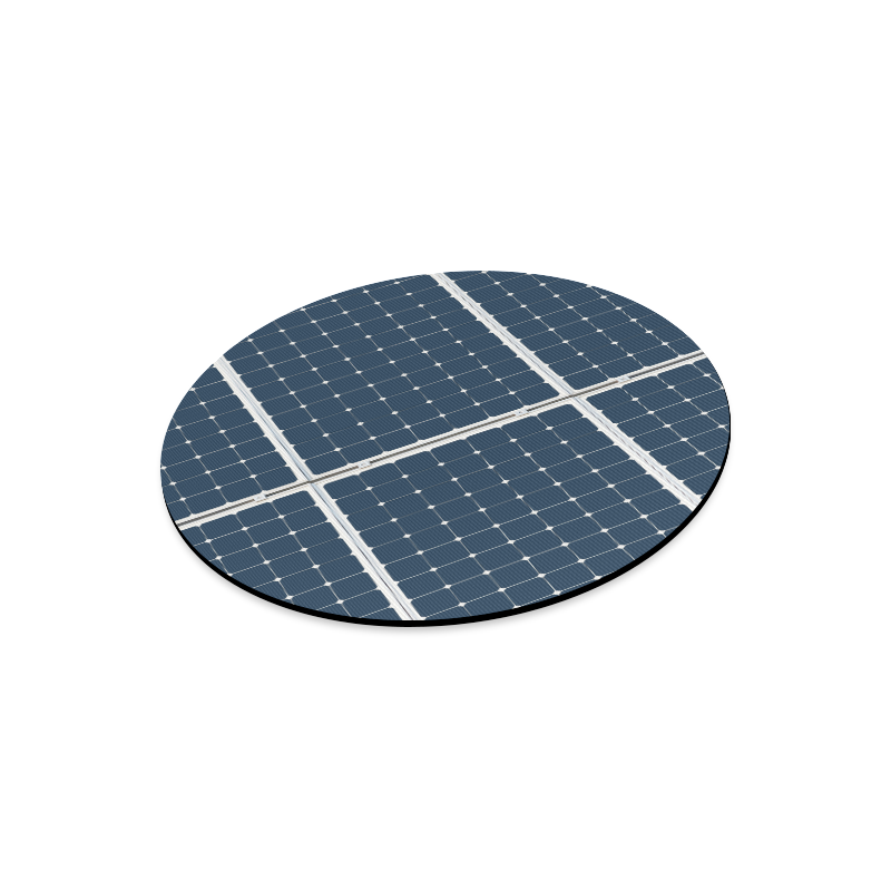 Solar Technology Power Panel Battery Energy Cell Round Mousepad