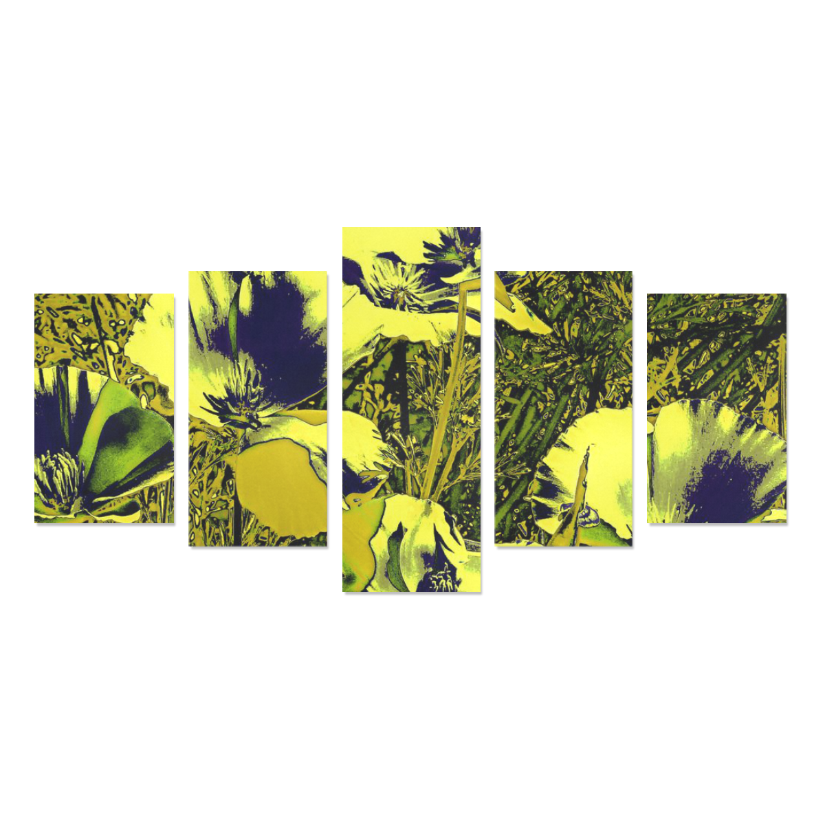 Amazing glowing flowers 2C by JamColors Canvas Print Sets C (No Frame)