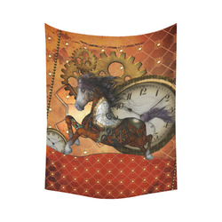 Steampunk, awesome steampunk horse Cotton Linen Wall Tapestry 60"x 80"