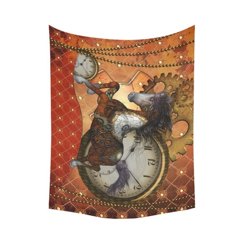 Steampunk, awesome steampunk horse Cotton Linen Wall Tapestry 80"x 60"
