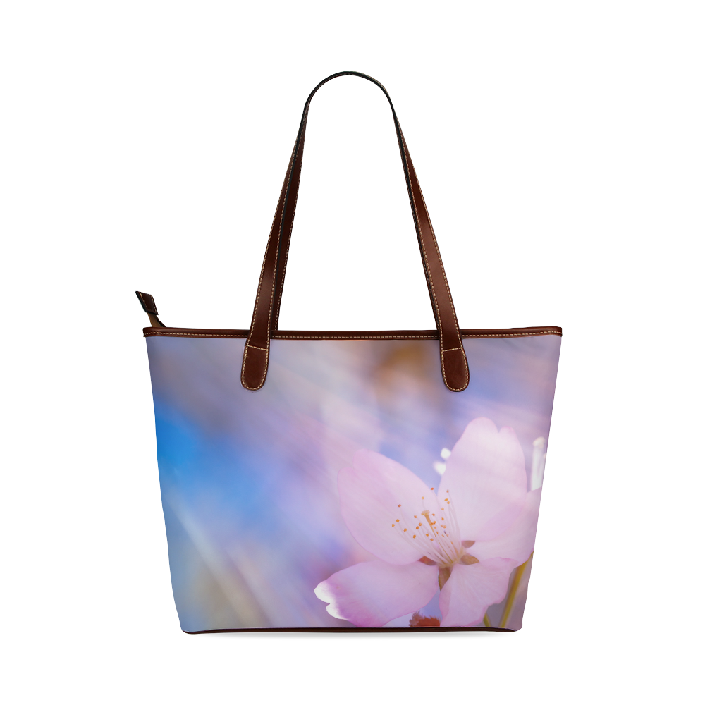Sakura Cherry Blossom Spring Heaven Light Beauty Shoulder Tote Bag (Model 1646)